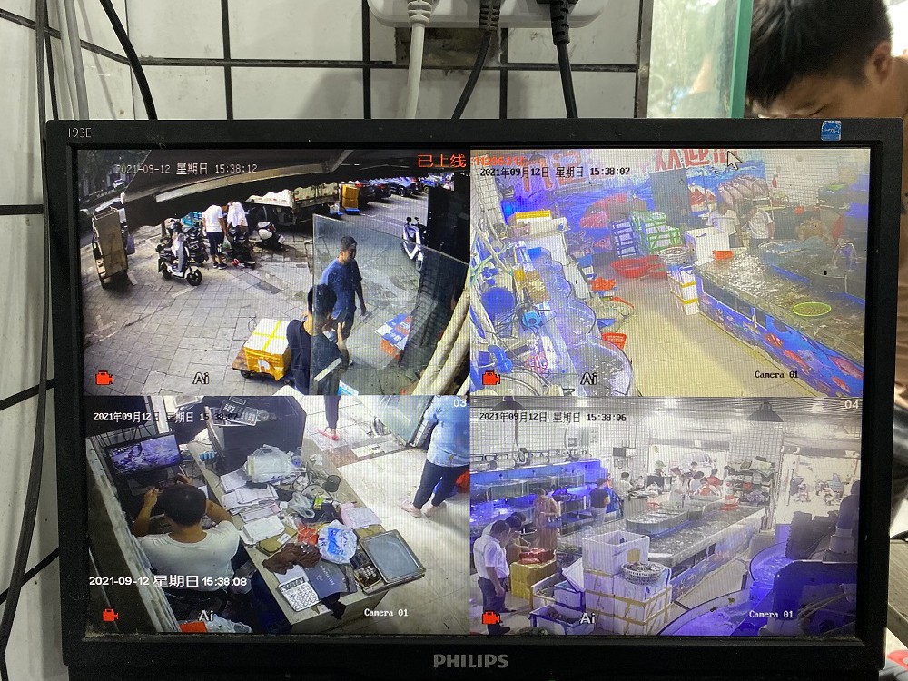 泗阳广源菜场某海鲜监控整改维修